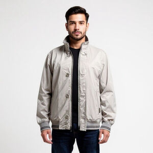 Woolrich Italian Made Luxury Gray Lined Jacket - Medium